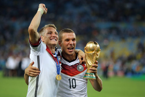 Schweinsteiger and Podolski